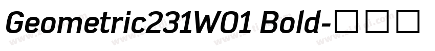 Geometric231W01 Bold字体转换
